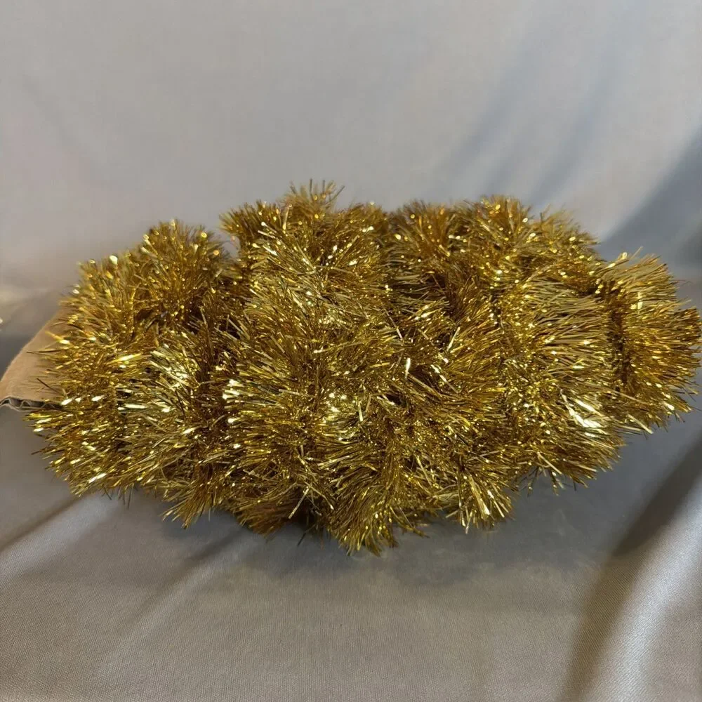 Gold Tinsel Strand Rope Garland 1
